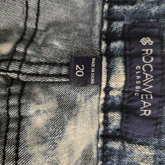 Rocawear jeans paint splatter Y2K, retro. Size 20 #922 - Picture 5 of 7